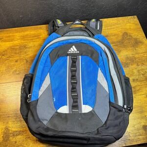 Adidas‎ Backpack Blue Black Gray School Travel Book Bag